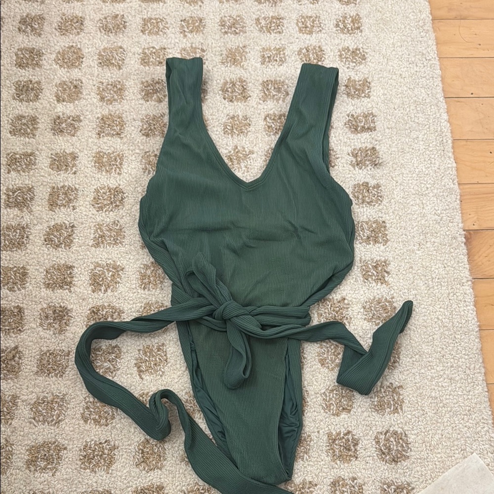 Elegant Green One Piece Swimsuit